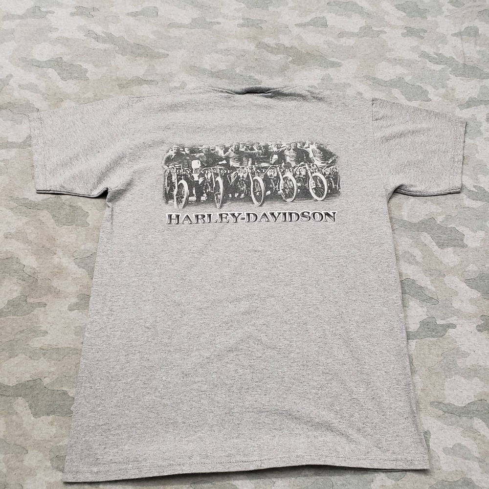 Vintage Harley Davidson Shirt Mens Small Gray Y2k Short Sleeve Embroidered Logo‎